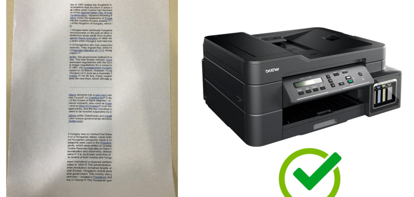 brother printer not printing centered