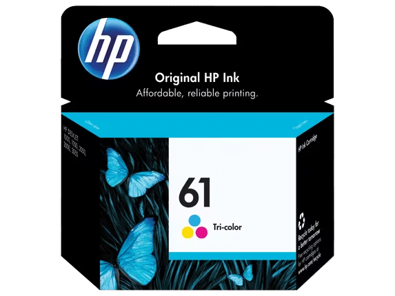 Tri-Color Ink Cartridge: HP 61 Tri-color