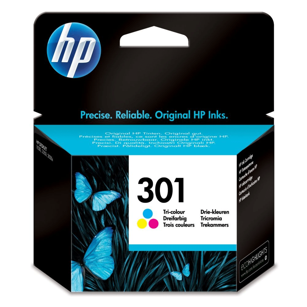 Tri-Color Ink Cartridge: HP 301 Tri-color